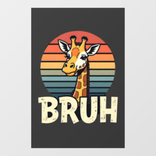 Autocollant Pour Fenêtre T-shirt drôle d'animal girafe visage meme festif N