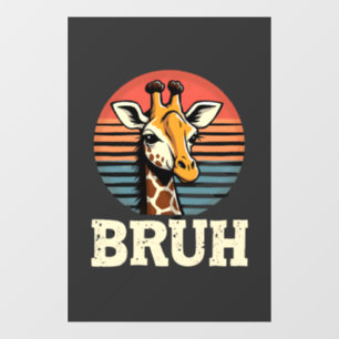 Autocollant Pour Fenêtre T-shirt drôle d'animal girafe visage meme festif N