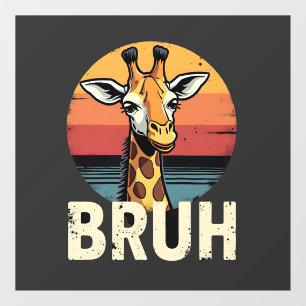 Autocollant Pour Fenêtre T-shirt drôle d'animal girafe visage meme festif N