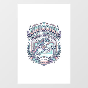 Autocollant Pour Fenêtre T-shirt graphique de style rétro Licorne Objectif 
