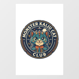 Autocollant Pour Fenêtre T-shirt graphique Monster Kaiju Cat - Art Monster 