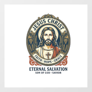 Autocollant Pour Fenêtre T-shirt graphique pour hommes Jésus Barber Christi