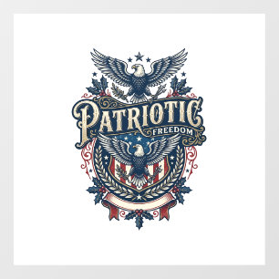 Autocollant Pour Fenêtre T-shirt graphique vectoriel de Noël patriotique (2