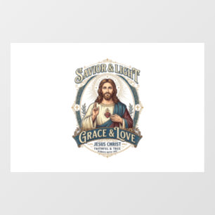 Autocollant Pour Fenêtre T-shirt graphique vintage Jesus Thrift Store chass