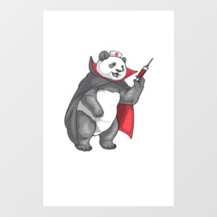 Autocollant Pour Fenêtre T-Shirt Oversized Panda Halloween Infirmière Vampi