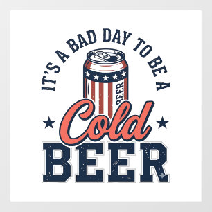 Autocollant Pour Fenêtre T-shirt vectoriel vintage de bière froide patrioti
