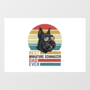 Autocollant Pour Fenêtre T-shirt vintage patriotique papa Schnauzer miniatu
