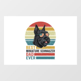 Autocollant Pour Fenêtre T-shirt vintage patriotique papa Schnauzer miniatu