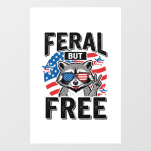 Autocollant Pour Fenêtre T-shirt vintage Raton laveur patriotique sauvage m