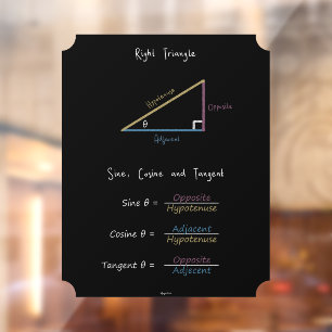 Autocollant Pour Fenêtre Tableau de bord Triangle droit