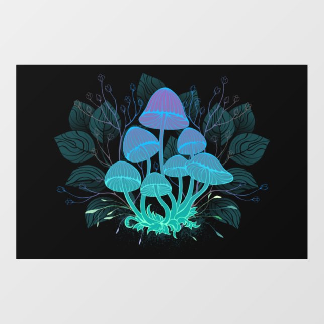 Autocollant Pour Fenêtre Tabourets dans Bushes (Feuille)