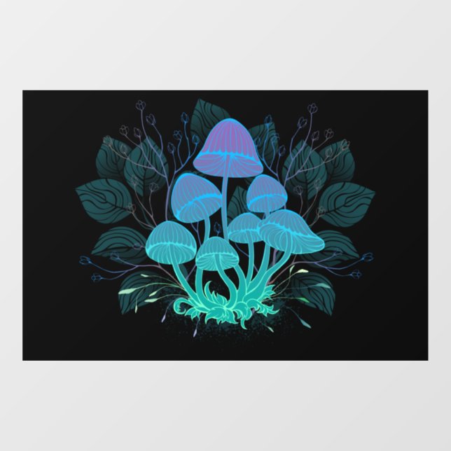 Autocollant Pour Fenêtre Tabourets dans Bushes (Feuille)