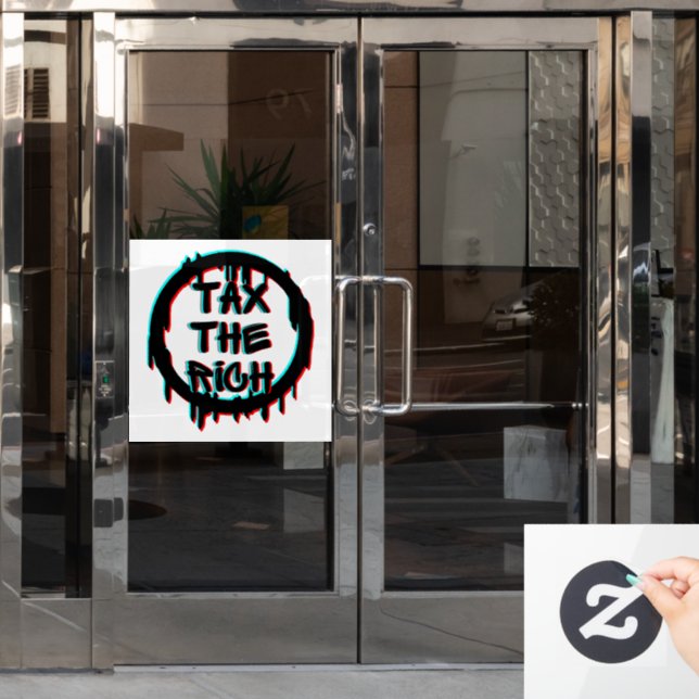 Autocollant Pour Fenêtre Taxe Le Riche Original (Porte de bureau)