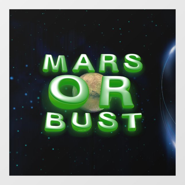 Autocollant pour fenêtre TEE Mars ou rien (Feuille)