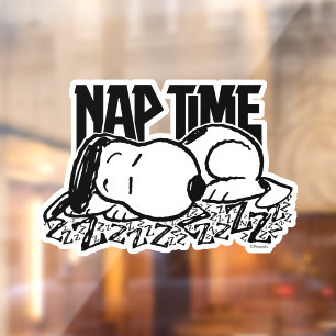 Autocollant Pour Fenêtre Tee - shirt Snoopy Nap Time