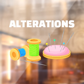 Autocollant Pour Fenêtre Teinturiers Tailleur Couturière Retouches 