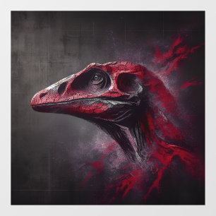Autocollant Pour Fenêtre Tête de dinosaure disparue Artwork 1 Clin de fenêt