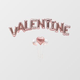 Autocollant Pour Fenêtre Texte Mylar Saint-Valentin avec ballons à l'hélium