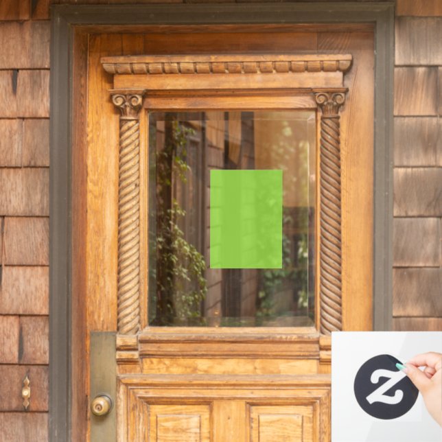 Autocollant Pour Fenêtre Texture de fond vert citron plat (Porte d'accueil)
