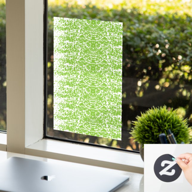 Autocollant Pour Fenêtre Texture Vert Citron Grunge (Bureau)