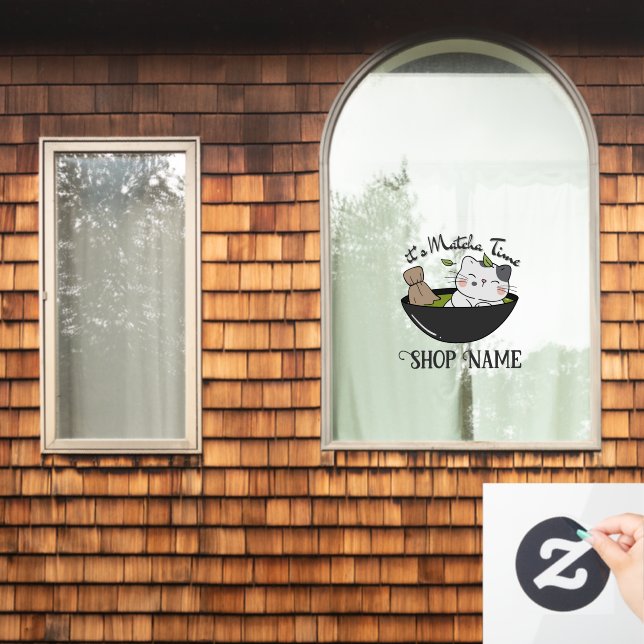 Autocollant Pour Fenêtre Thé à bulle Matcha (Fenêtre d'accueil)