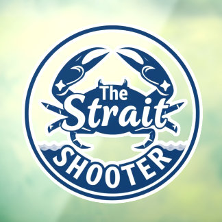 Autocollant Pour Fenêtre The Strait Shooter Coastal Crab Logo Window Cling