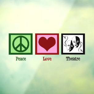 Autocollant Pour Fenêtre Théâtre Peace Love
