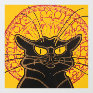 Autocollant Pour Fenêtre Theophile Steinlen - Le Conversation Noir Vintage