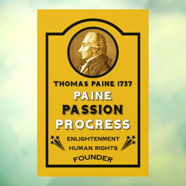 Autocollant Pour Fenêtre Thomas Paine (Feuille 3)
