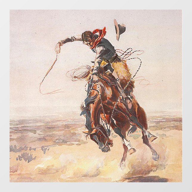 Autocollant Pour Fenêtre TOP Cowboy Vie Clouer la fenêtre (Feuille)