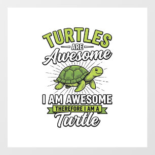 Autocollant Pour Fenêtre Tortues Vintage Sont Géniales T-shirt Drôle De Tor