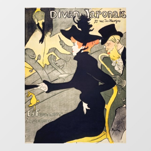 Autocollant Pour Fenêtre Toulouse-Lautrec - Divan Japonais (Feuille)
