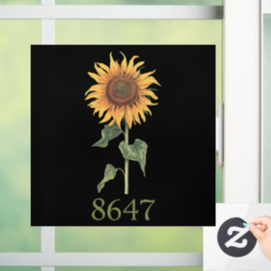 Autocollant Pour Fenêtre Tournesol 8647 86 47 Subtle Anti Trump Floral Boho