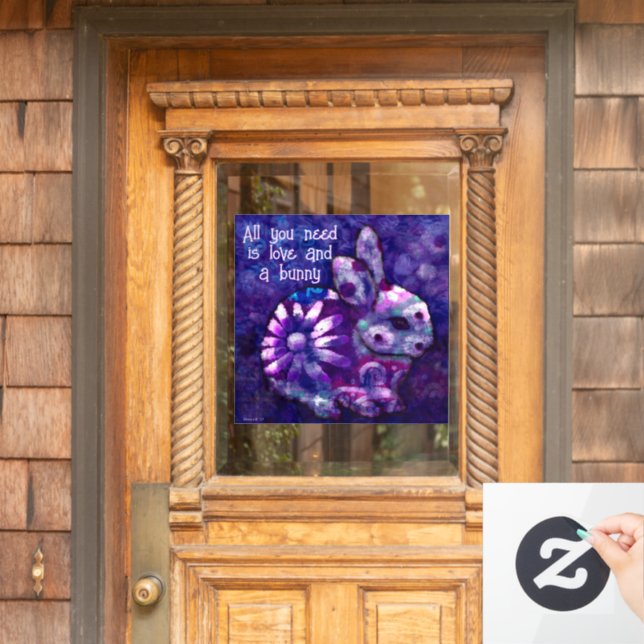 Autocollant Pour Fenêtre Tout ce dont vous avez besoin est l'amour et un la (Porte d'accueil)