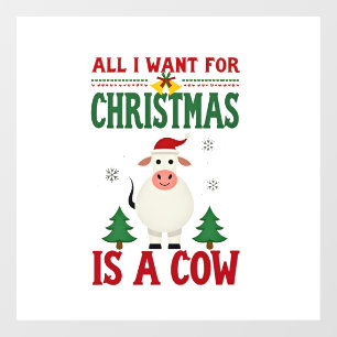 Autocollant Pour Fenêtre Tout ce que je veux pour Noël, c'est un T-shirt dr