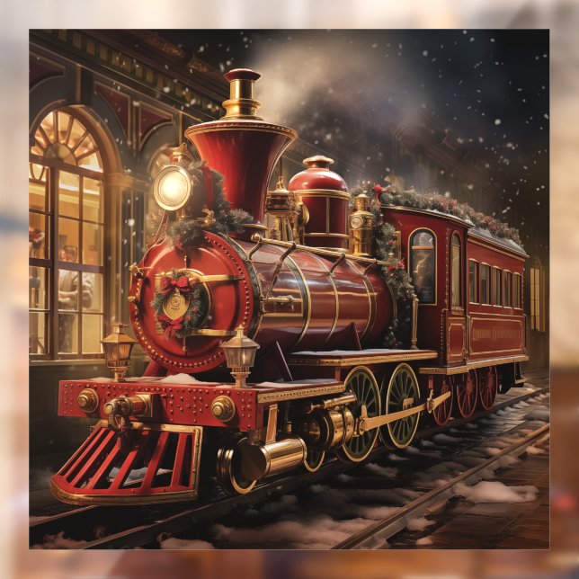 Autocollant Pour Fenêtre Train de Noël (Feuille 2)