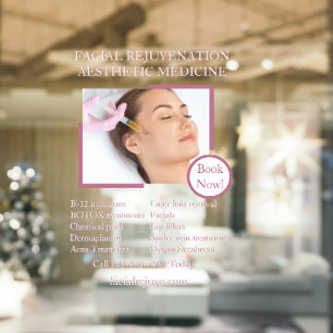 Autocollant Pour Fenêtre Traitement de peau personnalisé Botox Soins du vis