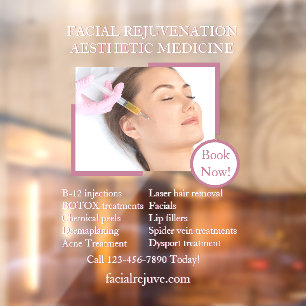 Autocollant Pour Fenêtre Traitement de peau personnalisé Botox Soins du vis