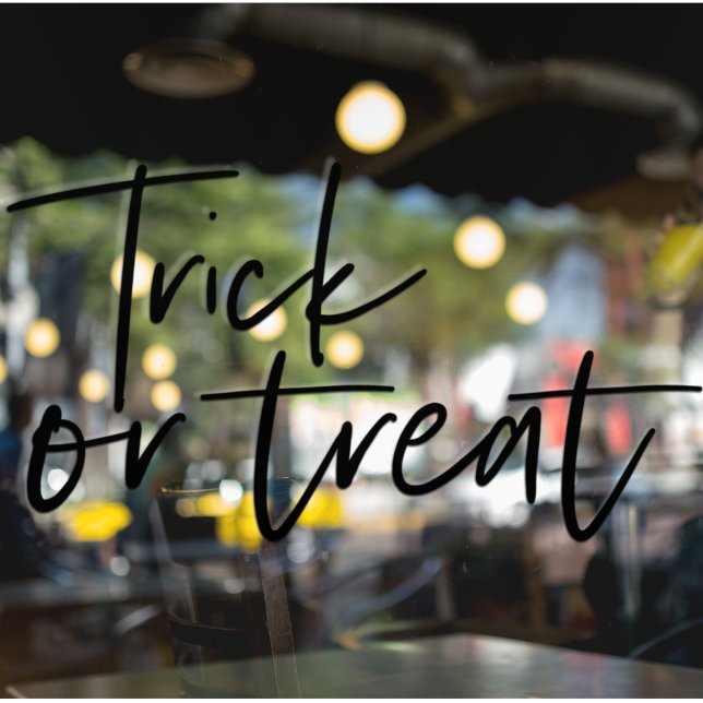 Autocollant Pour Fenêtre Trick and treat | Happy Halloween (Créateur téléchargé)