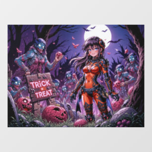 Autocollant Pour Fenêtre Trick ou traiter Halloween Zombies distribuer le c