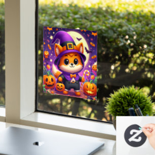 Autocollant Pour Fenêtre Trick ou Treat Fox