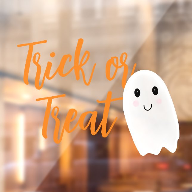 Autocollant Pour Fenêtre Trick ou Treat Halloween (Feuille 2)