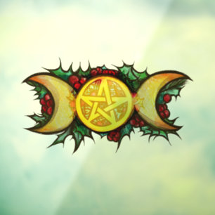 Autocollant Pour Fenêtre Triple Moon Holly Yule Art
