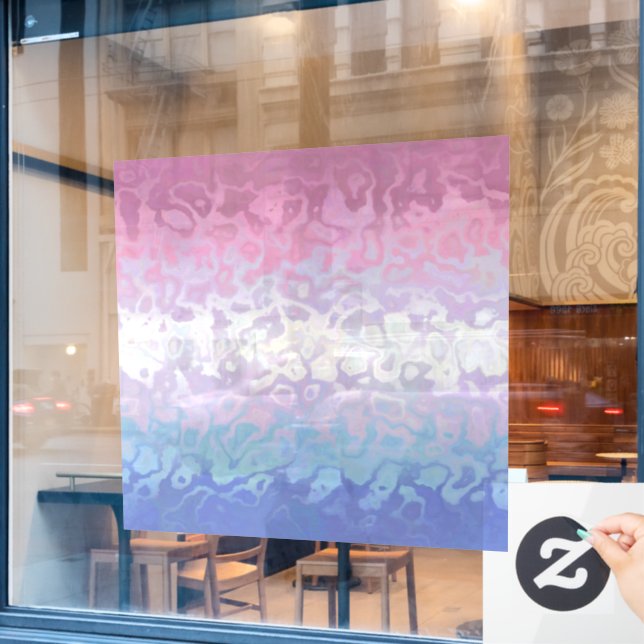 Autocollant Pour Fenêtre Trippy Ripply Super Excentré Bigender Fide drapeau (Fenêtre de café)