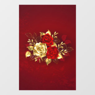 Autocollant Pour Fenêtre Trois Roses de bijoux