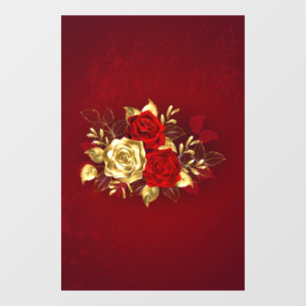 Autocollant Pour Fenêtre Trois Roses de bijoux