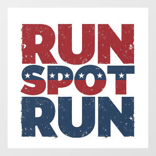 Autocollant Pour Fenêtre Trump 2024 Trump Vance élection de Run Spot Run Tr