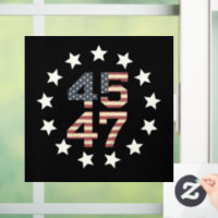 Trump 45 47 Étoiles Vintage USA American Drapeau