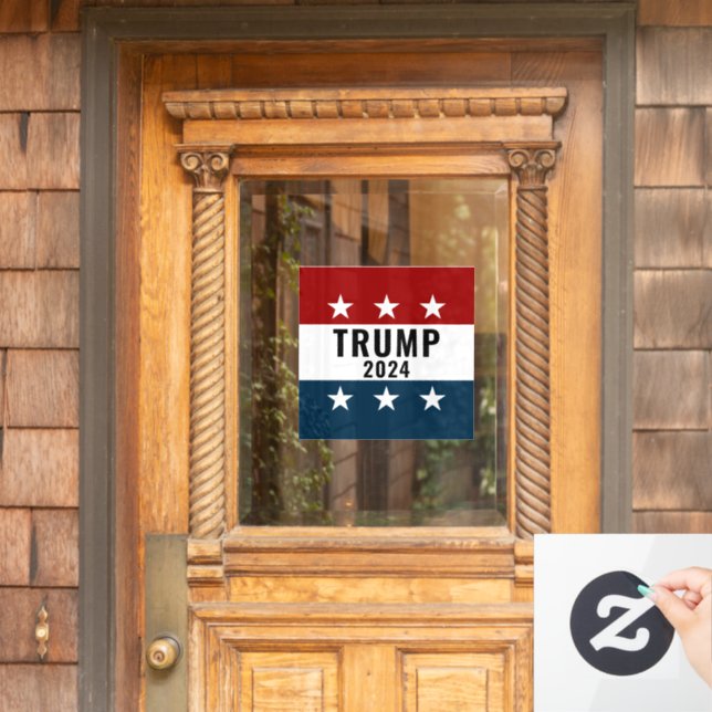 Autocollant Pour Fenêtre Trump Décal 2024 (Porte d'accueil)