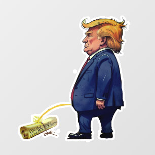 Autocollant Pour Fenêtre Trump Pees sur la Constitution